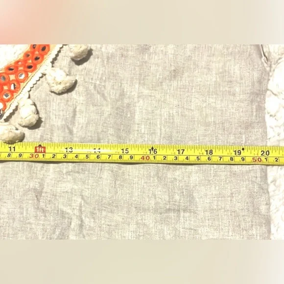 OndadeMar Women's Embroidered Tunic Boho Linen Sz S - Picture 7 of 9